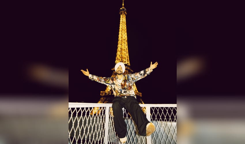 Diljit Dosanjh exudes Punjabi vibes in Paris as he poses in front of Eiffel tower