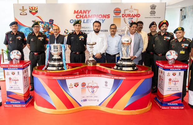 Durand Cup trophies showcased in Kolkata; tournament to begin on July 25 (Photo: IANS)