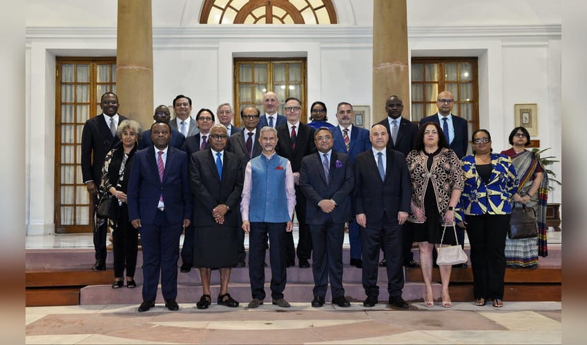 EAM Jaishankar interacts with visiting UN Permanent Representatives from 17 countries
