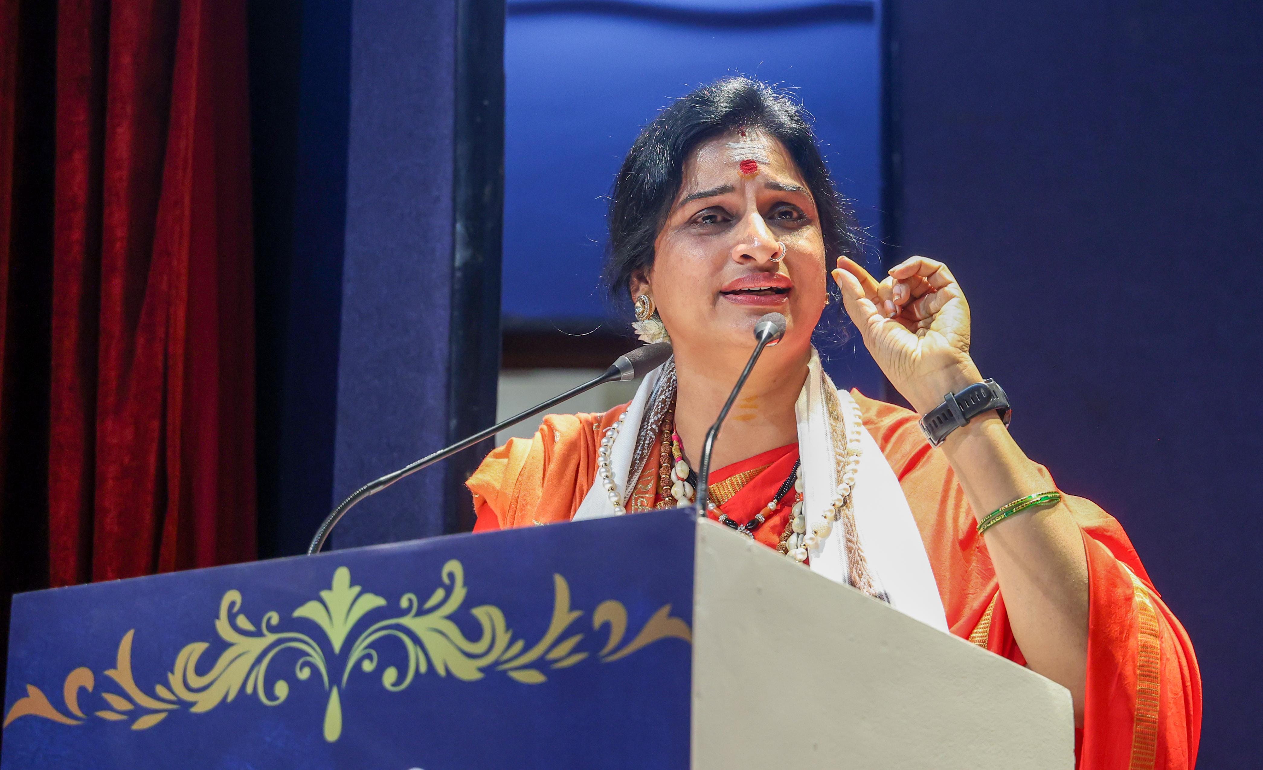 English education and national anthem must be introduced in madrasas: Madhavi Latha (Photo: IANS/Premnath Pandey)