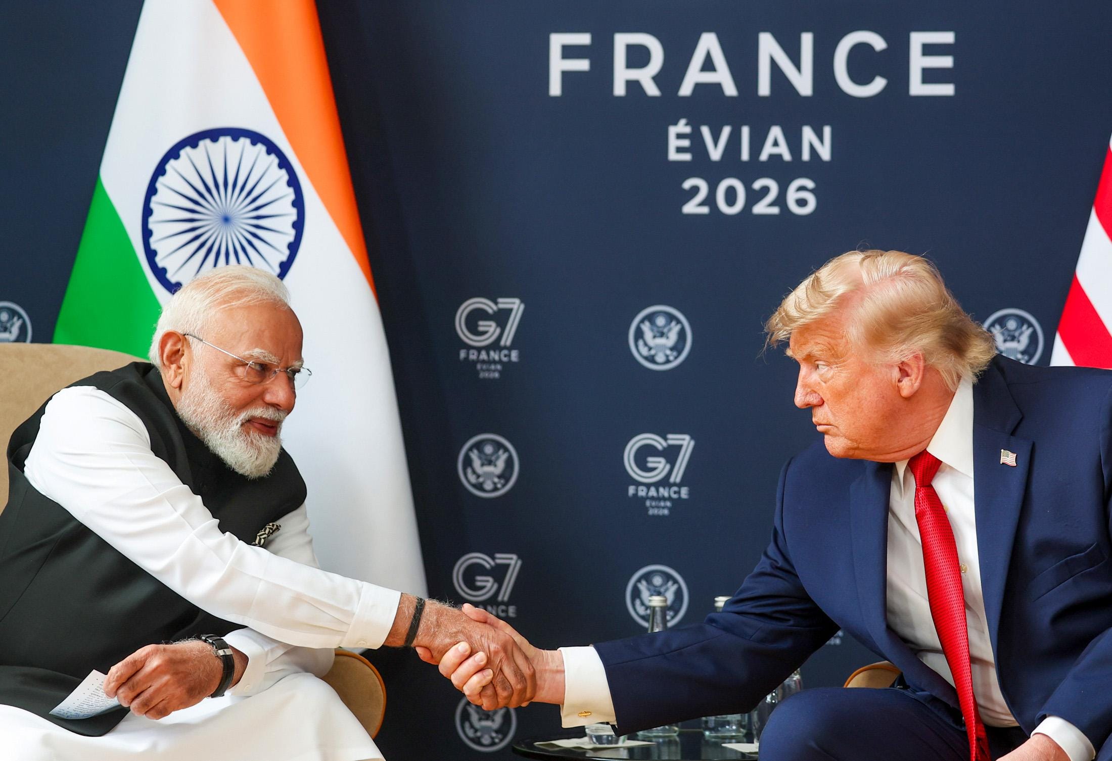 Evian: Modi and Trump hold bilateral talks
