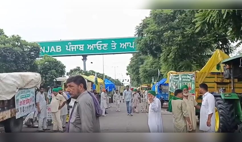 Farmers assemble for weeklong protest at Chandigarh’s entry point, demanding crop MSP