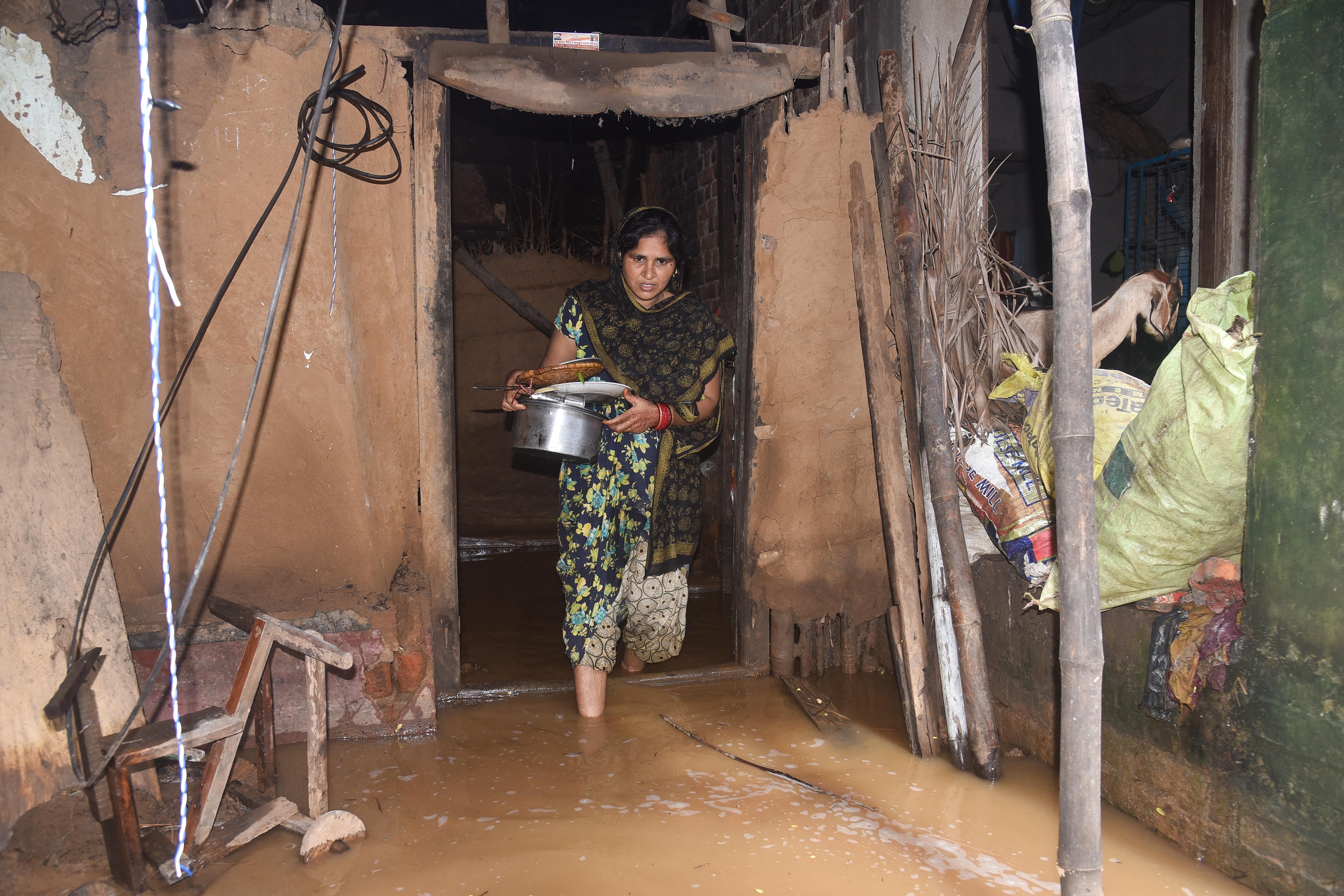 Floodwaters Enter Homes in Jajpur