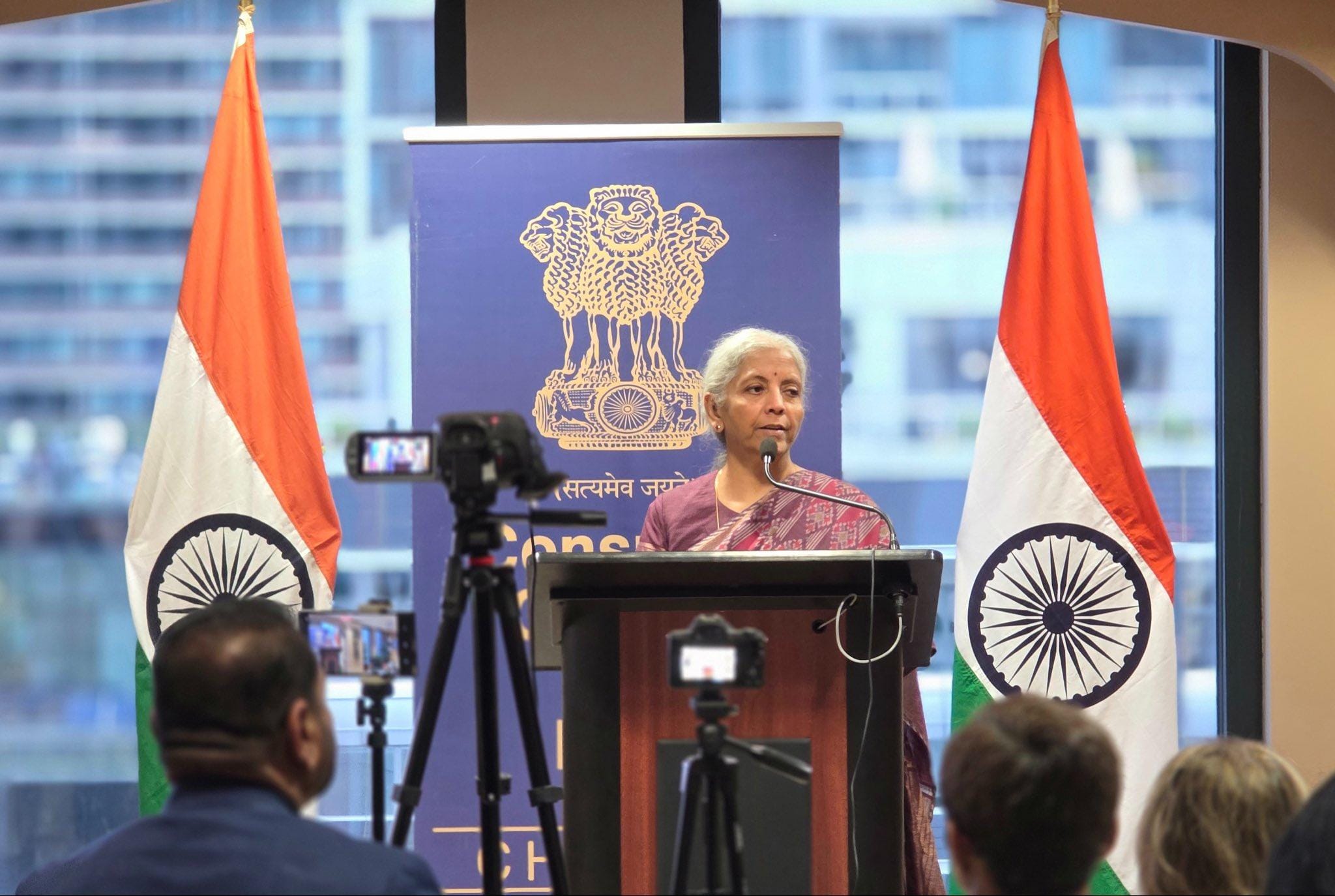 FM Sitharaman addresses vibrant Indian diaspora in US, meets top CEOs