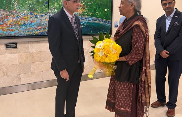 FM Sitharaman arrives for crucial G20 talks