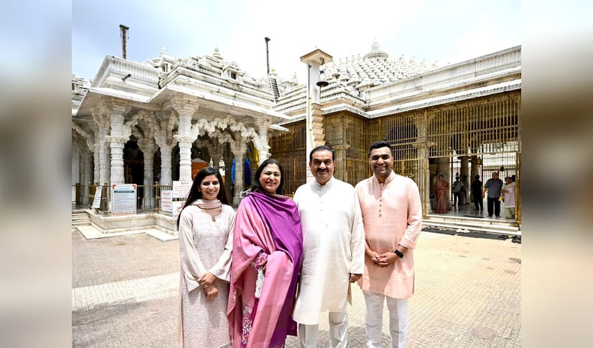 Gandhinagar: Gautam Adani offers prayers at Jain temple