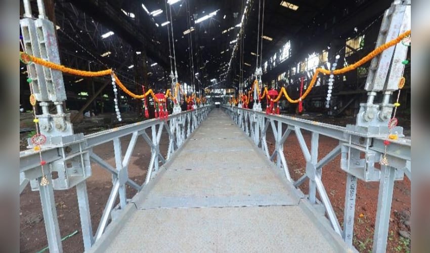 GRSE develops steel pedestrian Foot Suspension Bridge with spans up to 400 feet