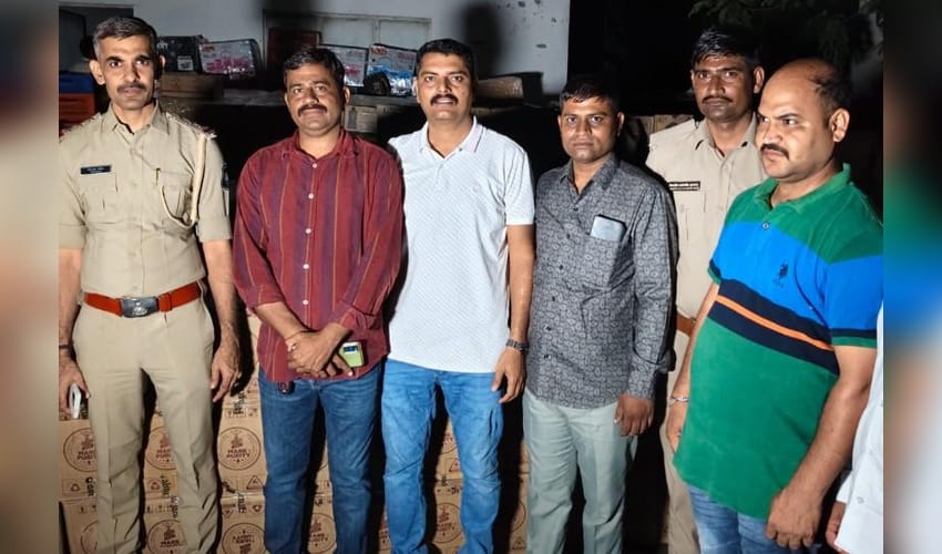 Gujarat: 7,164 liquor bottles valued at Rs 26.81 lakh seized (Photo: IANS)