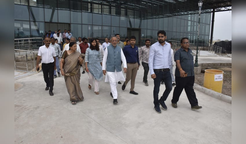 Gujarat Minister reviews progress of Global Traditional Medicine Centre (Photo: IANS)
