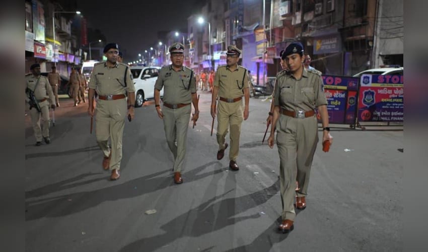 Gujarat Police check 4,712 vehicles during overnight combing op in Ahmedabad (Photo: IANS)