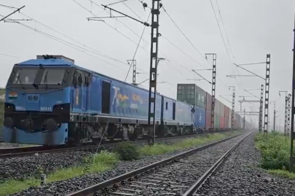 Gujarat: Railways runs first double-stack long-haul container train (Photo: IANS)