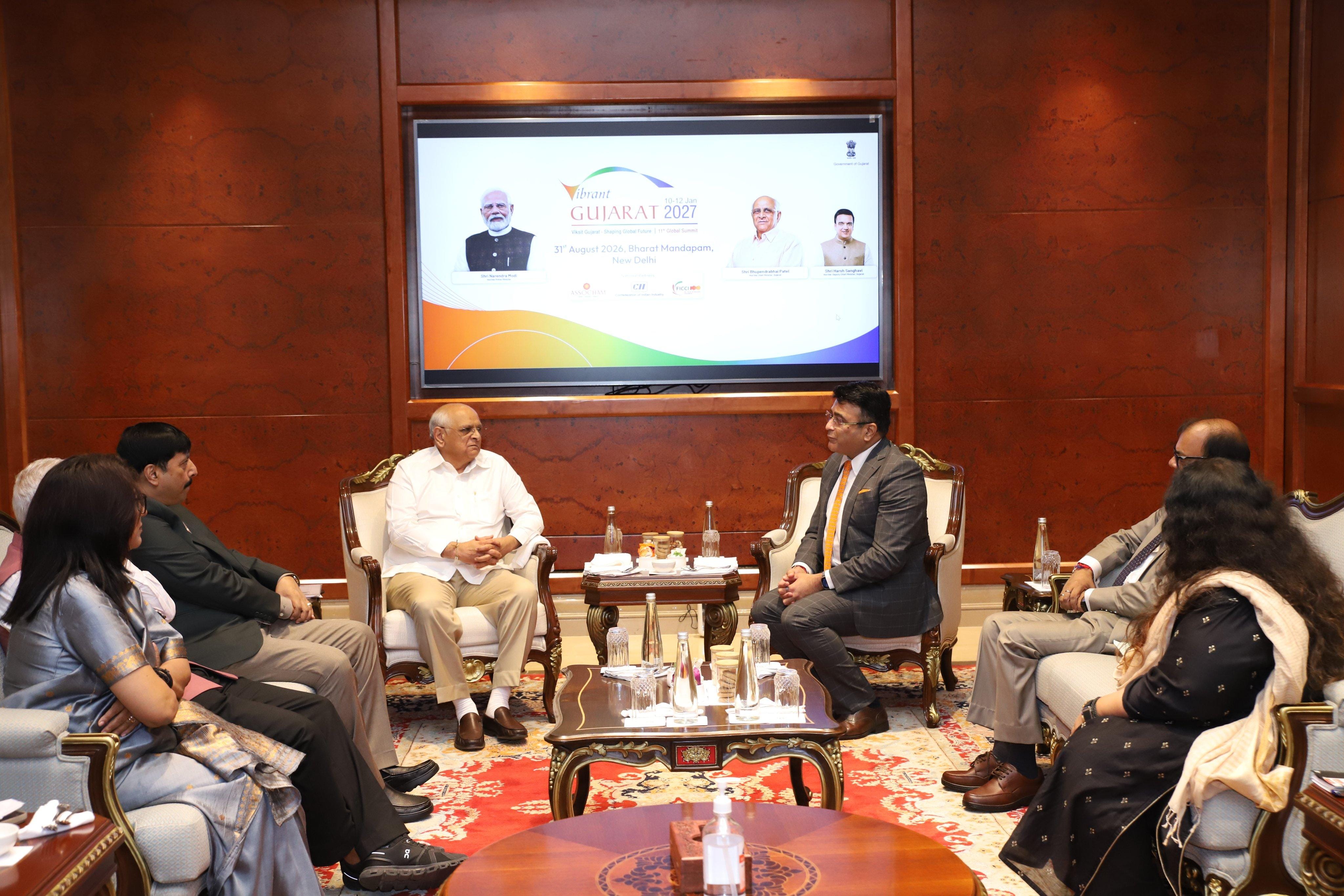Gujarat woos big ticket investments as CM Patel holds VGGS 2027 talks with industry leaders