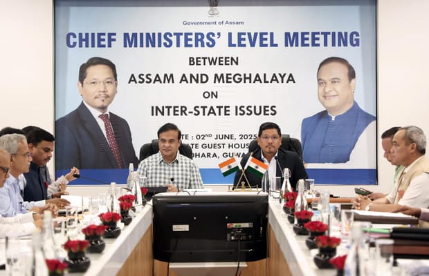 Guwahati: Assam CM meets Meghalaya counterpart