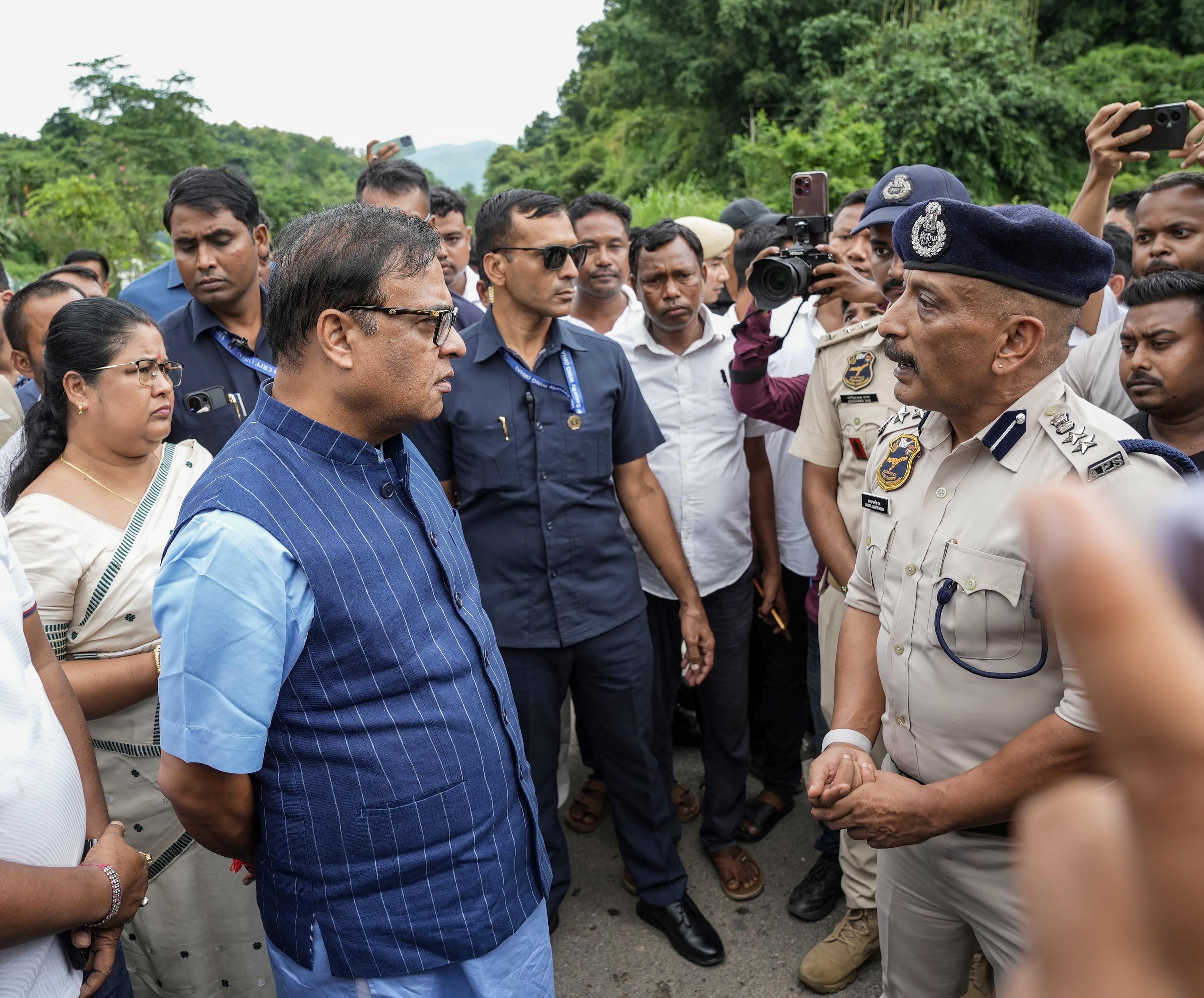 Guwahati: Assam CM Visits NH-27 Accident Site in Khetri
