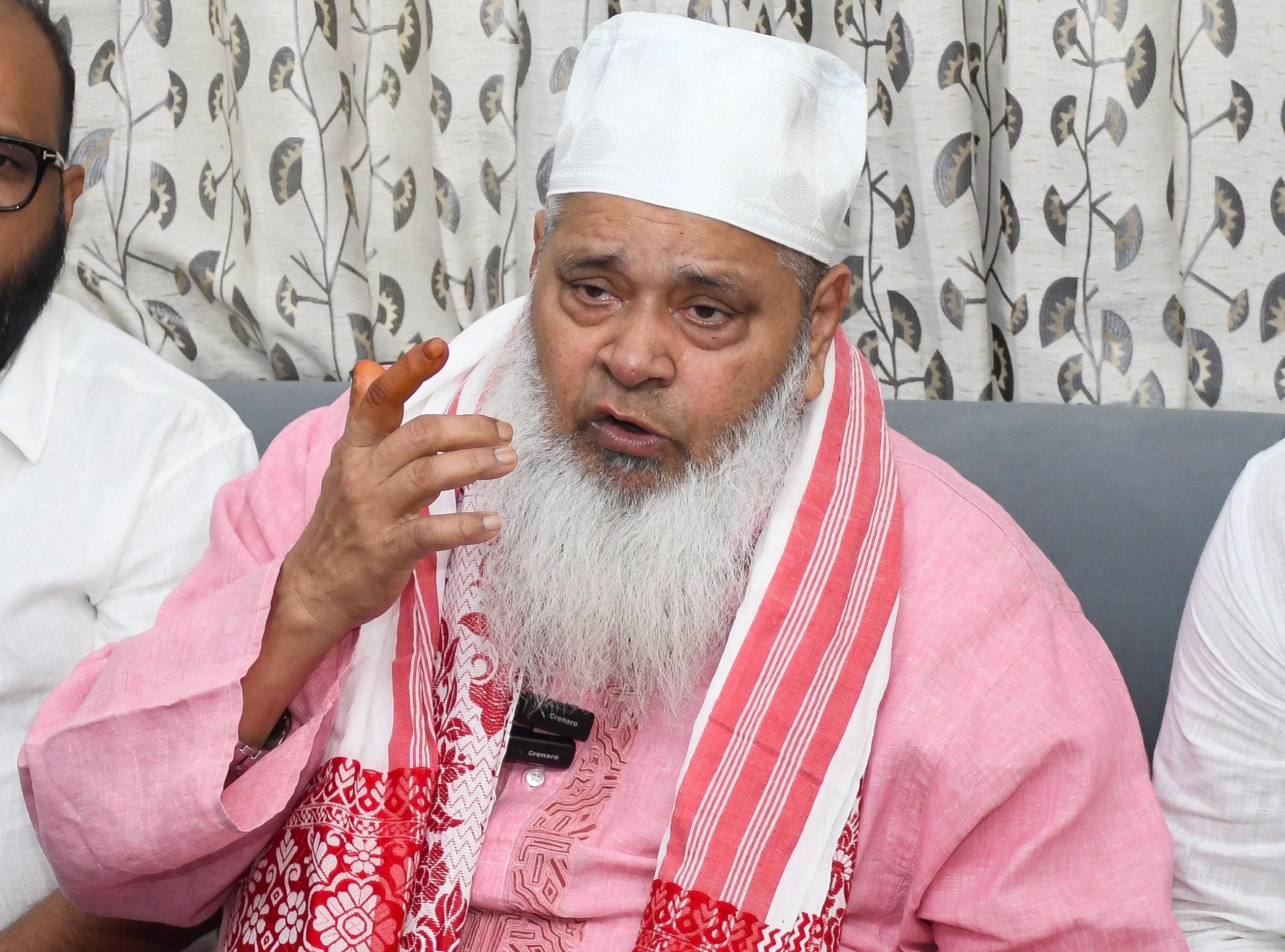 Guwahati: Badruddin Ajmal addresses press meet