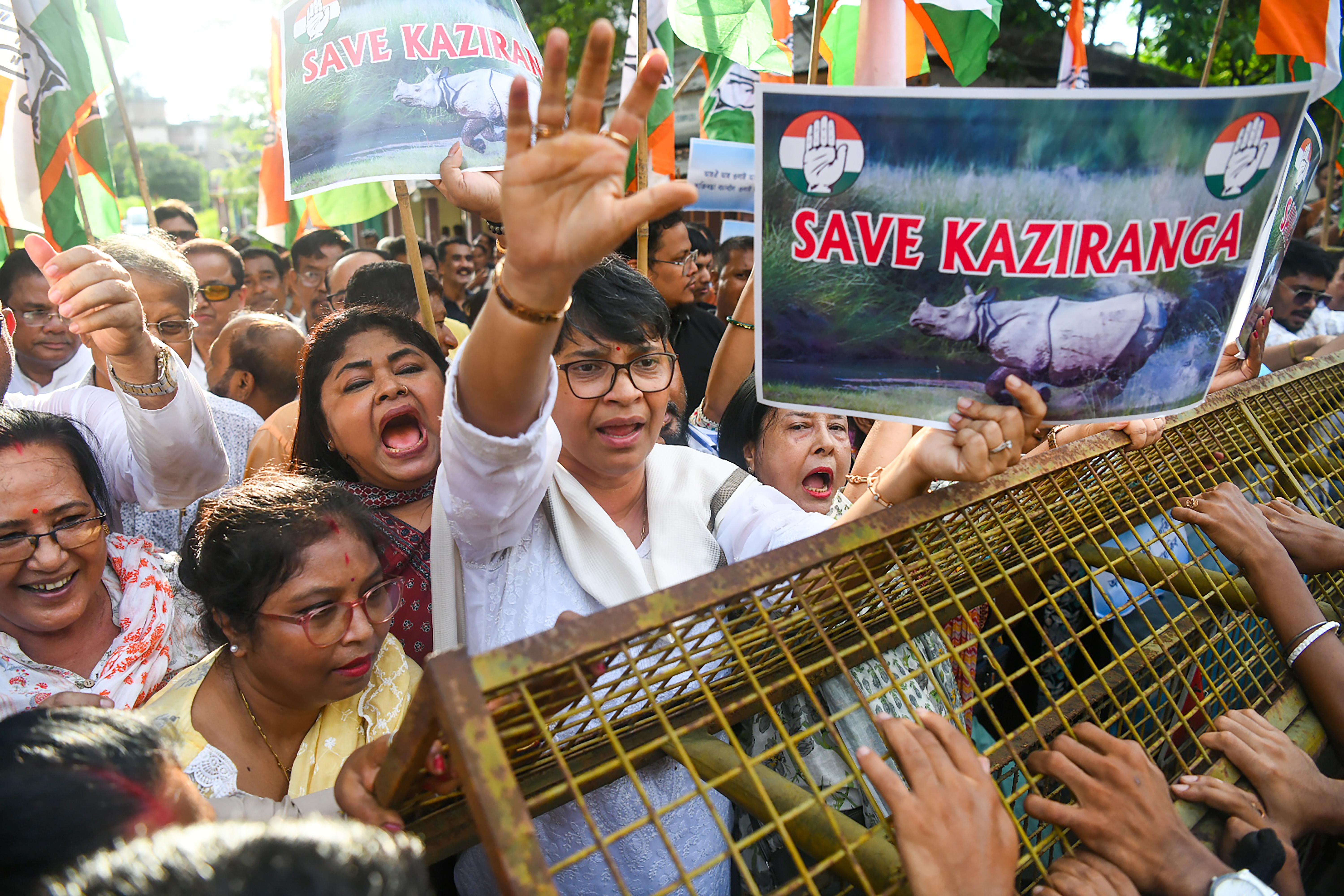 Guwahati: Congress protests Kaziranga ESZ proposal