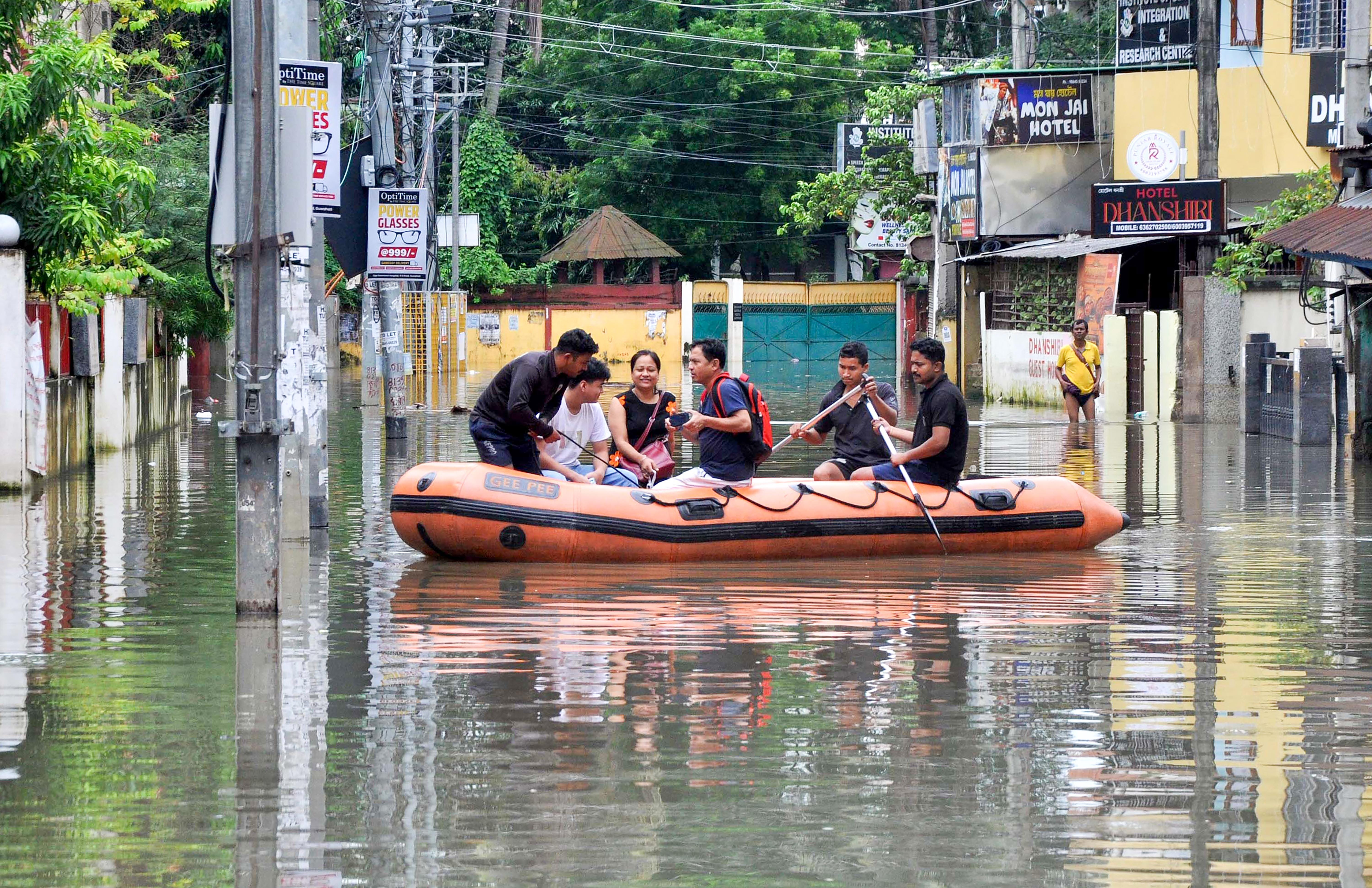 Guwahati: Flooding after heavy rain