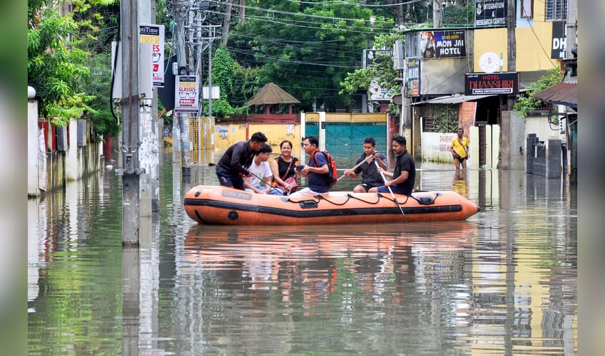 Guwahati: Flooding after heavy rain