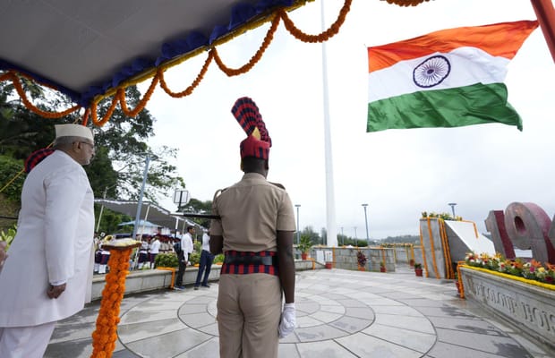 Har Ghar Tiranga: V-P Radhakrishnan hoists Tricolour in Sri Vijaya Puram
