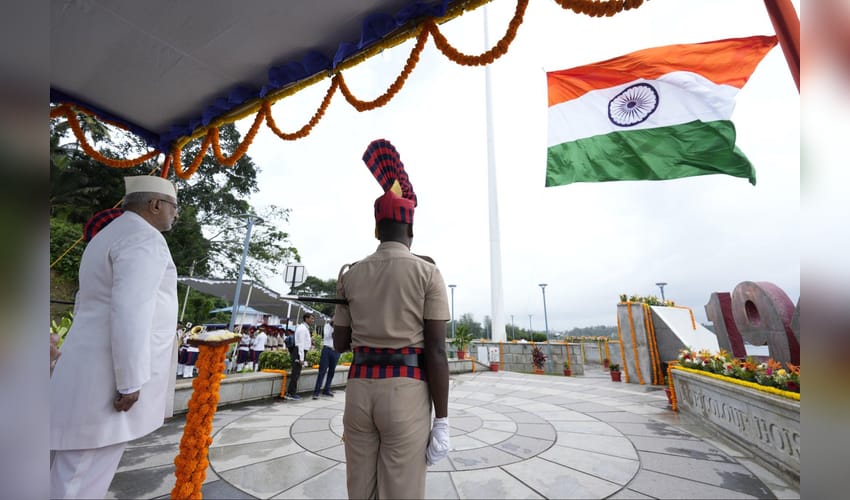 Har Ghar Tiranga: V-P Radhakrishnan hoists Tricolour in Sri Vijaya Puram