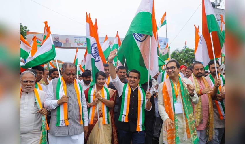 Harsh Sanghavi, Tiranga Yatra, Har Ghar Tiranga, Ahmedabad, Gujarat, Independence Day, Tricolour, Tiranga, patriotic event, August 15: Deputy CM Harsh Sanghavi participates in Tiranga Yatra