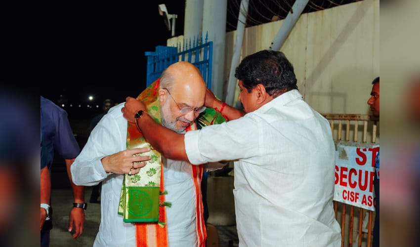 HM Amit Shah arrives in Chennai for Southern Zonal Council meeting