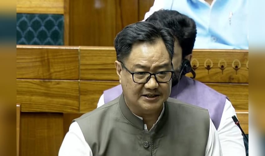 Home Minister will give reply on students' protest, don't run away: Rijiju to Oppn in LS amid din