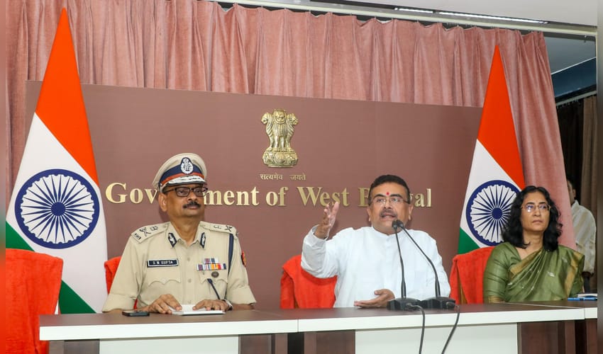 Howrah: Suvendu Adhikari Addresses Press Conference at Nabanna