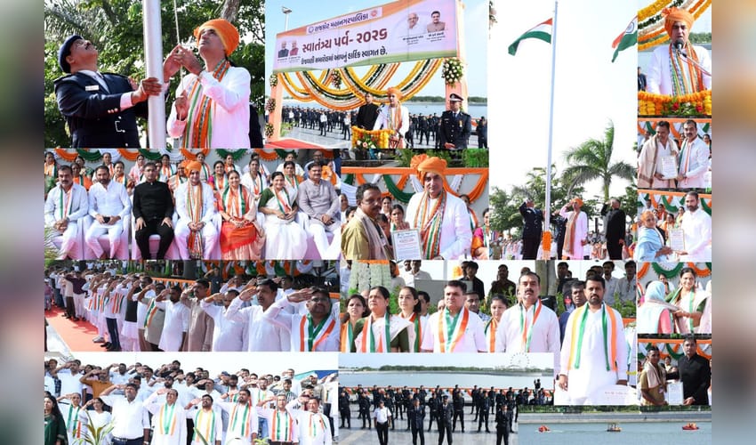 I-Day celebrations highlight civic responsibility across Gujarat cities (Photo: IANS)
