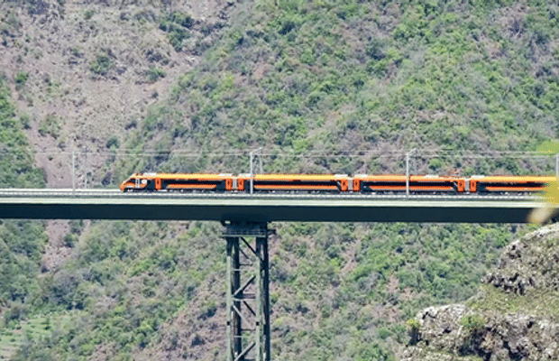 In a first, Vande Bharat train operates at 100 kmph on world’s highest railway bridge