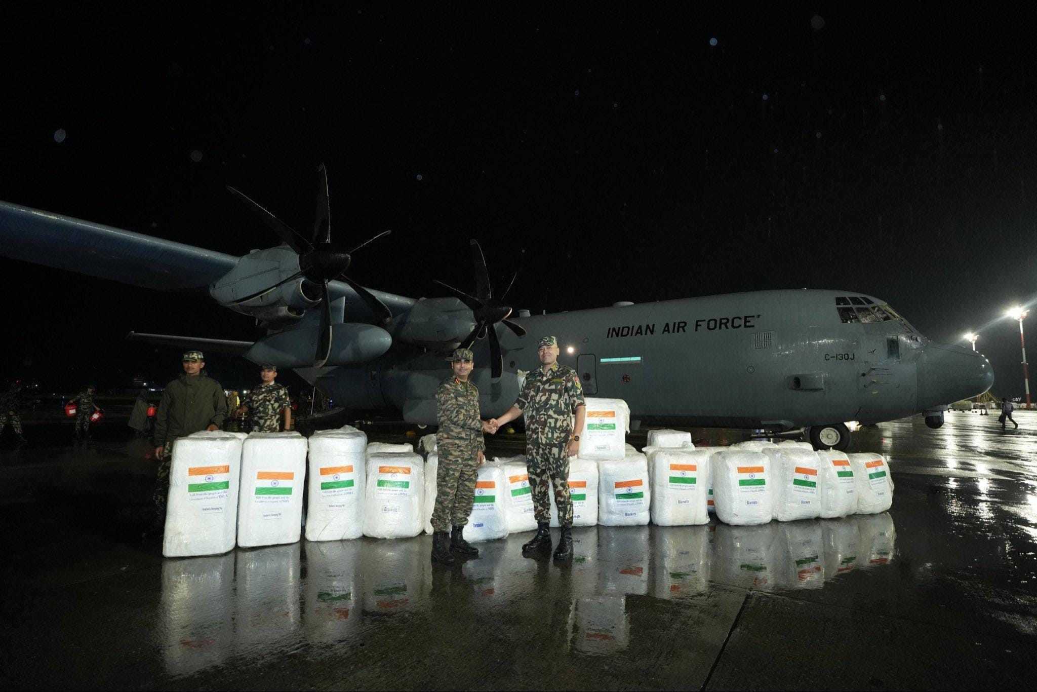 India hands over fourth consignment of relief materials to flood-hit Nepal