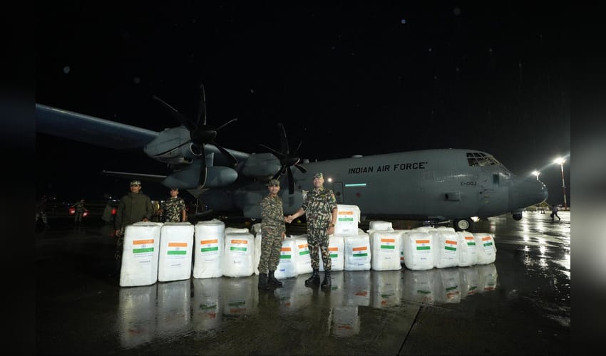India hands over fourth consignment of relief materials to flood-hit Nepal