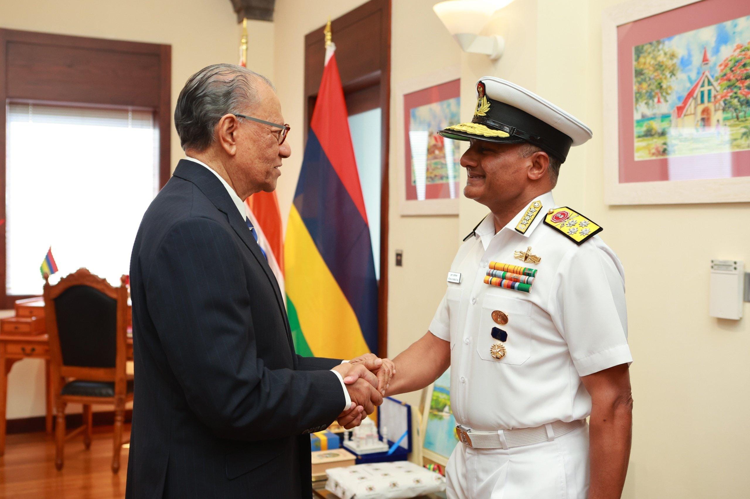 India Navy Chief meets Mauritius PM, reviews maritime security cooperation