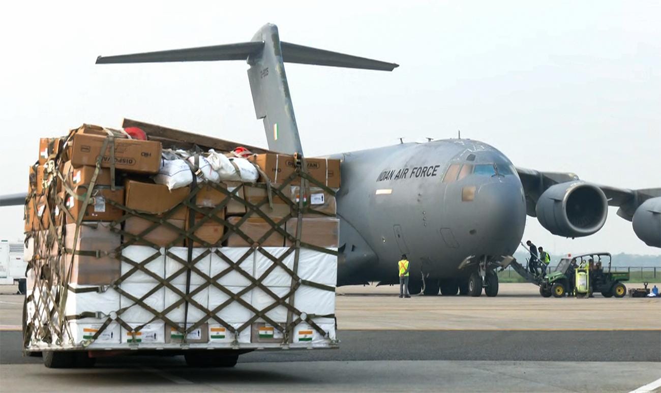 India Sends Disaster Relief Material to Nepal