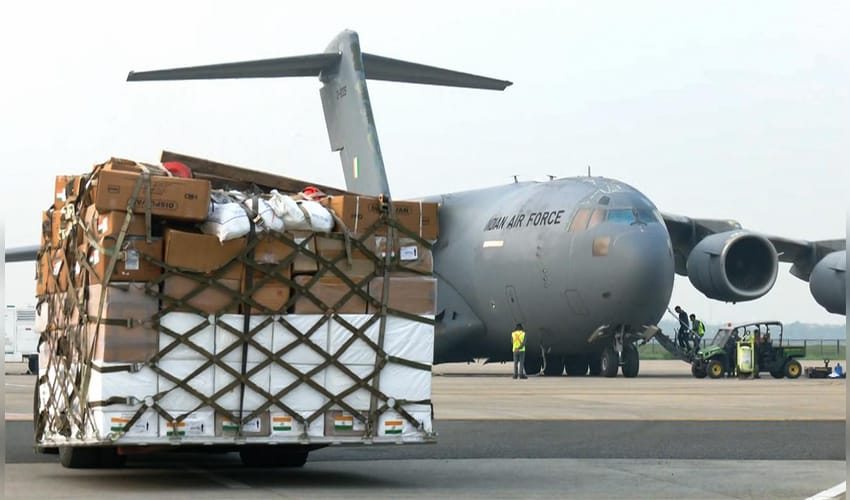 India Sends Disaster Relief Material to Nepal