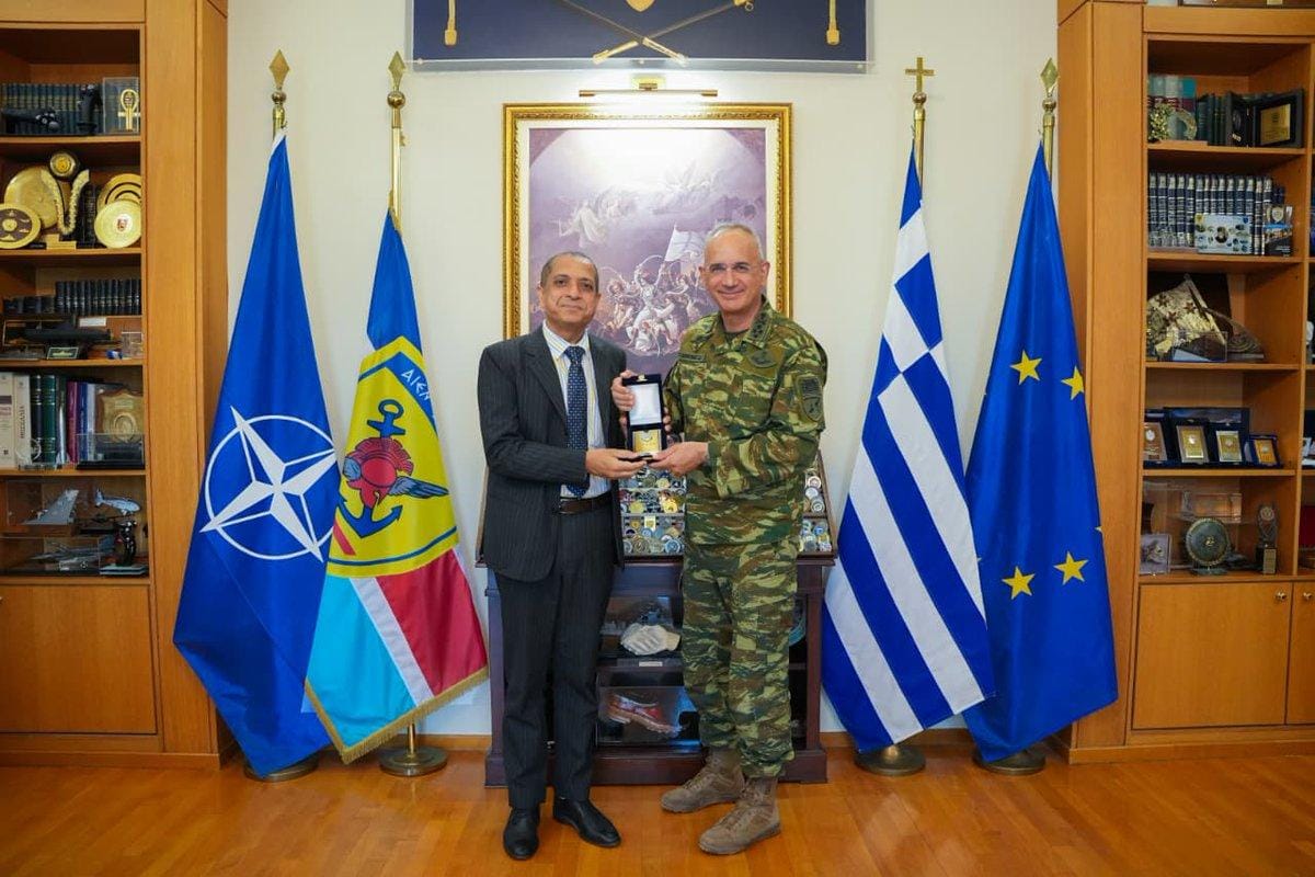Indian Ambassador meets Greece’s Chief of National Defence General Staff 
