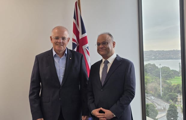 Indian envoy Nagesh Singh, former Australian PM Scott Morrison discuss bilateral ties