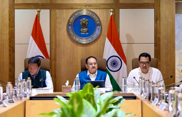 Itanagar: J.P. Nadda Chairs Review Meeting on Flood Relief