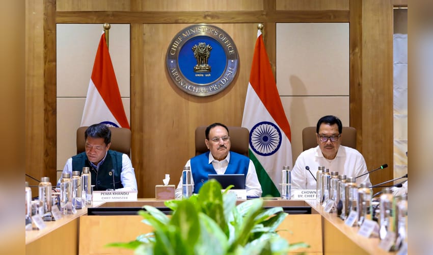 Itanagar: J.P. Nadda Chairs Review Meeting on Flood Relief