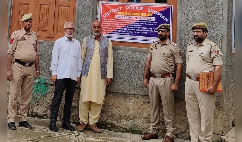 J&K: Arms recovered in Kulgam; drug peddler’s property attached in Shopian (Photo: @ShopianPolice/X)