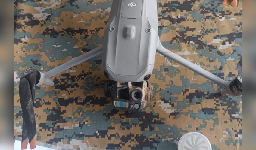 J&K: Pakistani drone shot down in Jammu (Photo: @GeoGrid_/X)