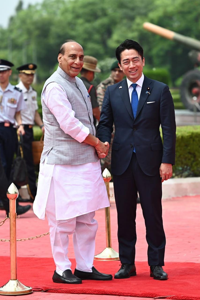 Japanese Defence Minister receives warm welcome in Delhi, to hold talks with Rajnath Singh