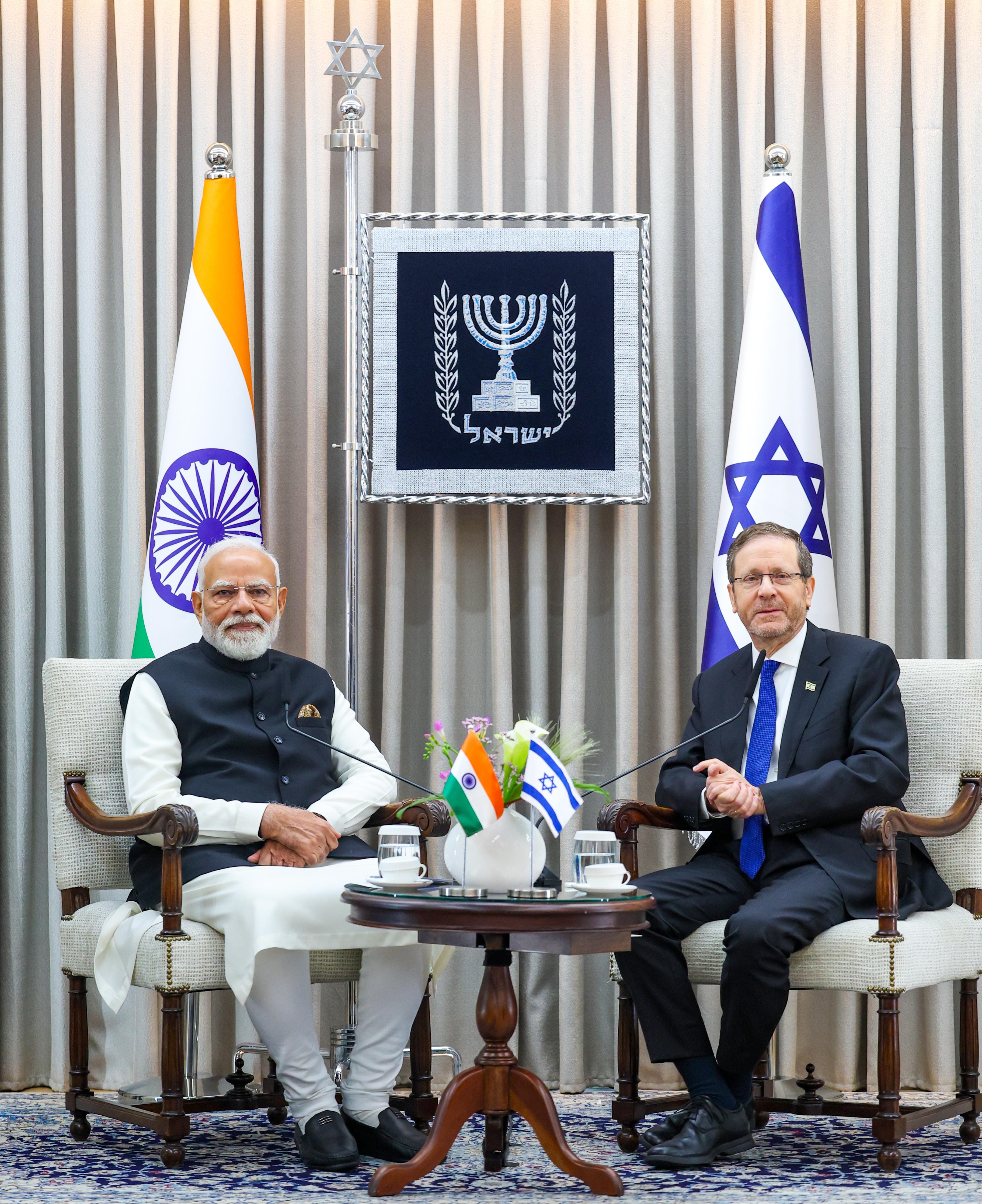 Jerusalem: PM Modi Calls on Israeli President Isaac Herzog