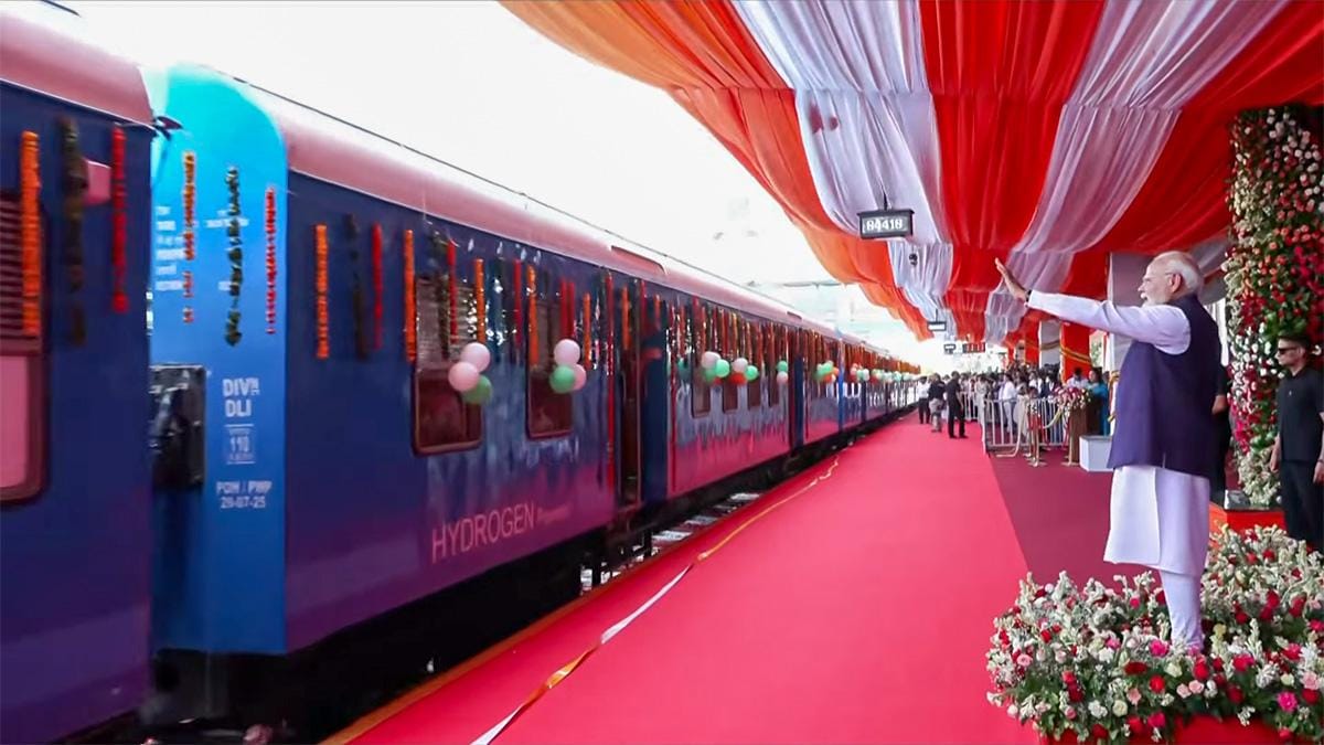Jind: PM Modi flags off India's first Hydrogen Train