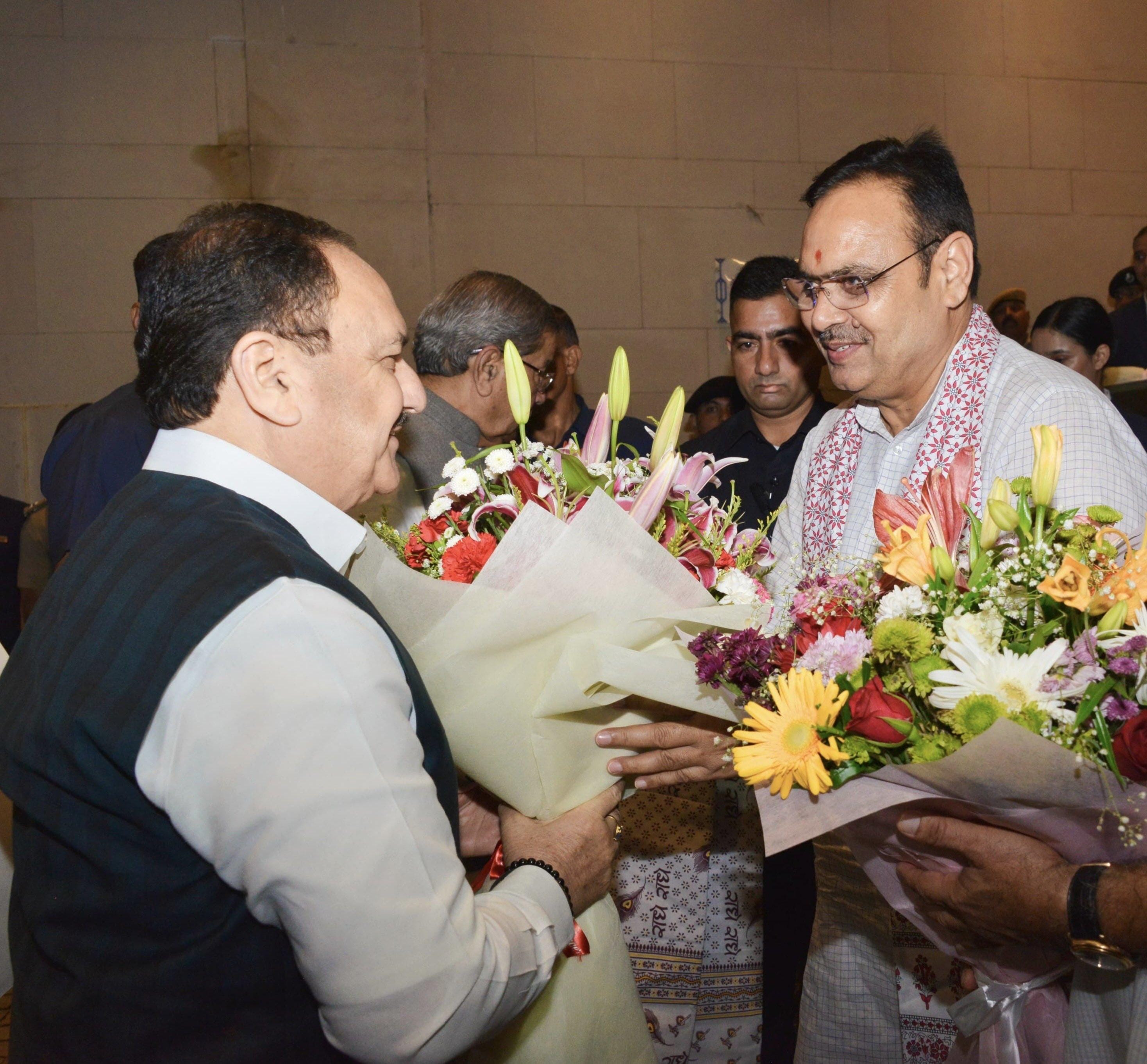 JP Nadda, Rajasthan CM to lead grand tricolour rally in Jaipur tomorrow (Photo: @BhajanlalBjp/X)