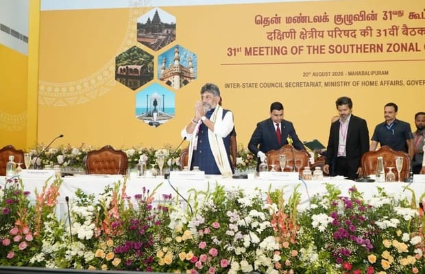 K'taka CM Shivakumar highlights benefits of Mekedatu dam for TN in southern zonal council meet