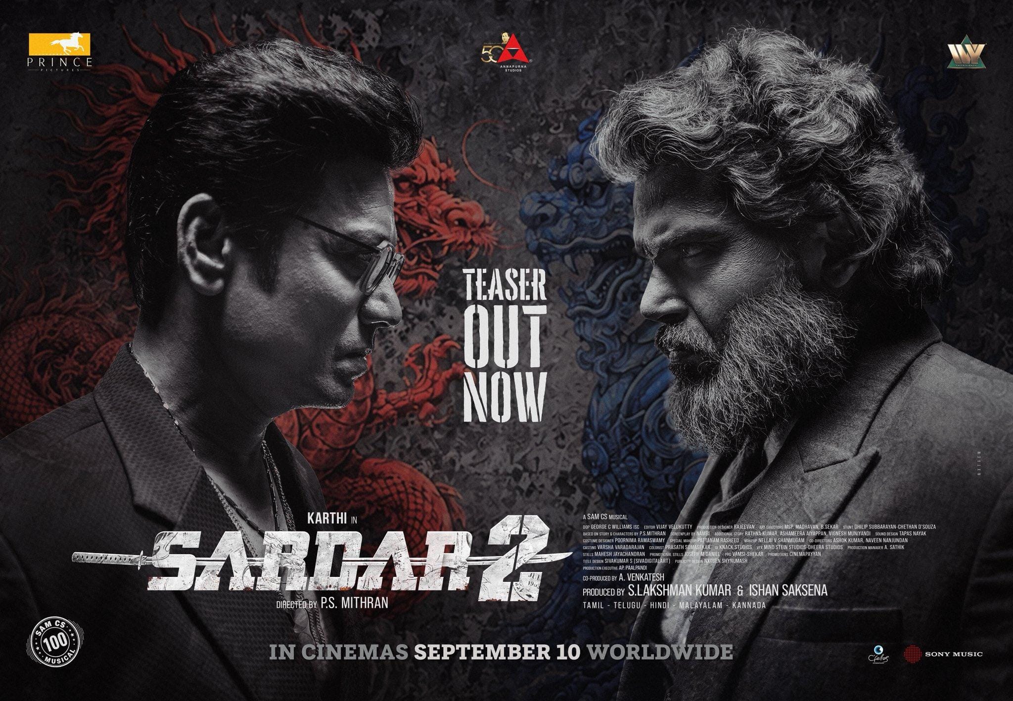 Karthi's 'Sardar 2' Teaser: S J Suryah shows why he as Black Dagger is indeed the show stealer in this spy thriller! (Photo: Prince Pictures/X)