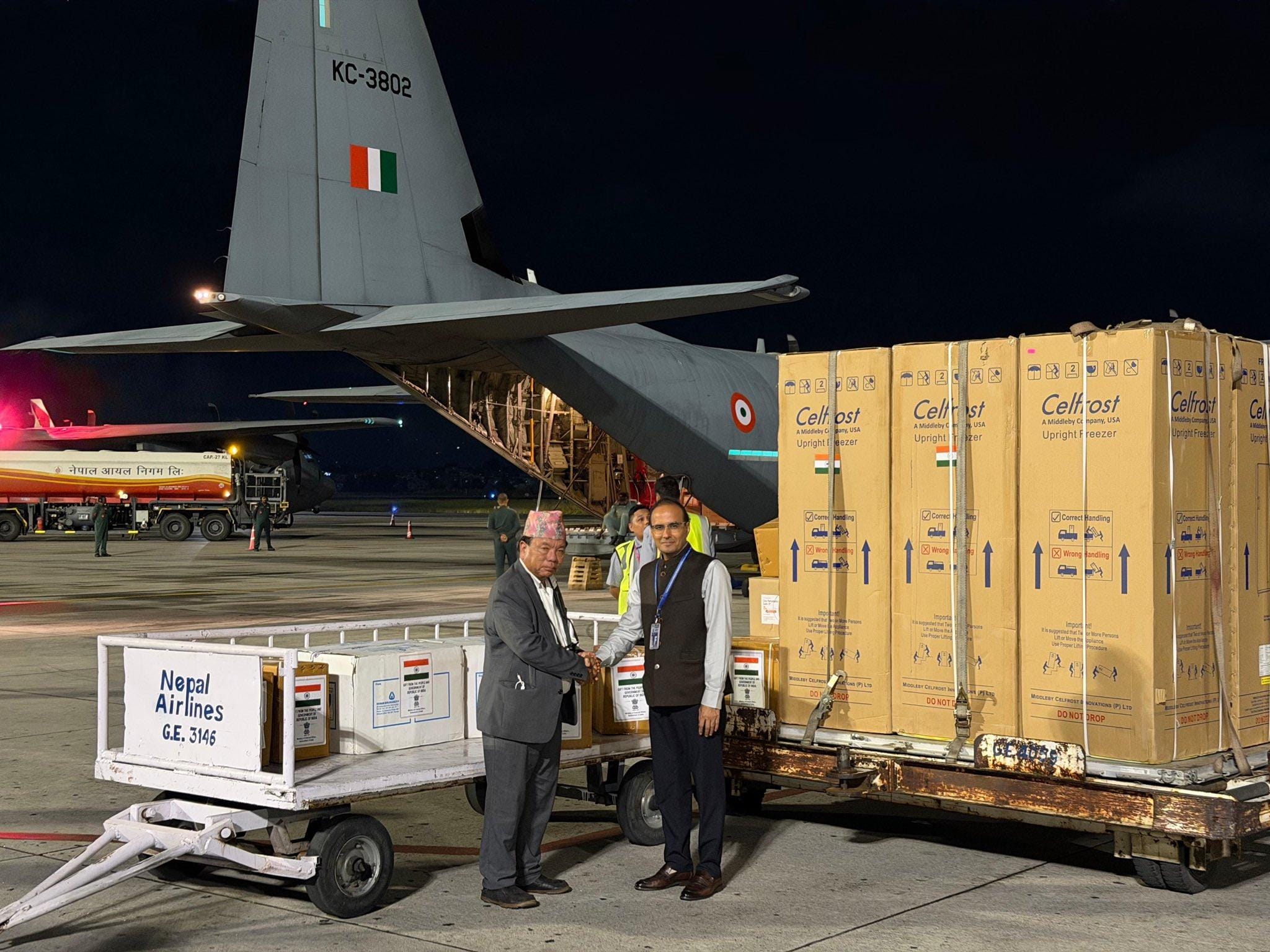 Kathmandu: IAF aircraft carrying humanitarian aid lands in Nepal