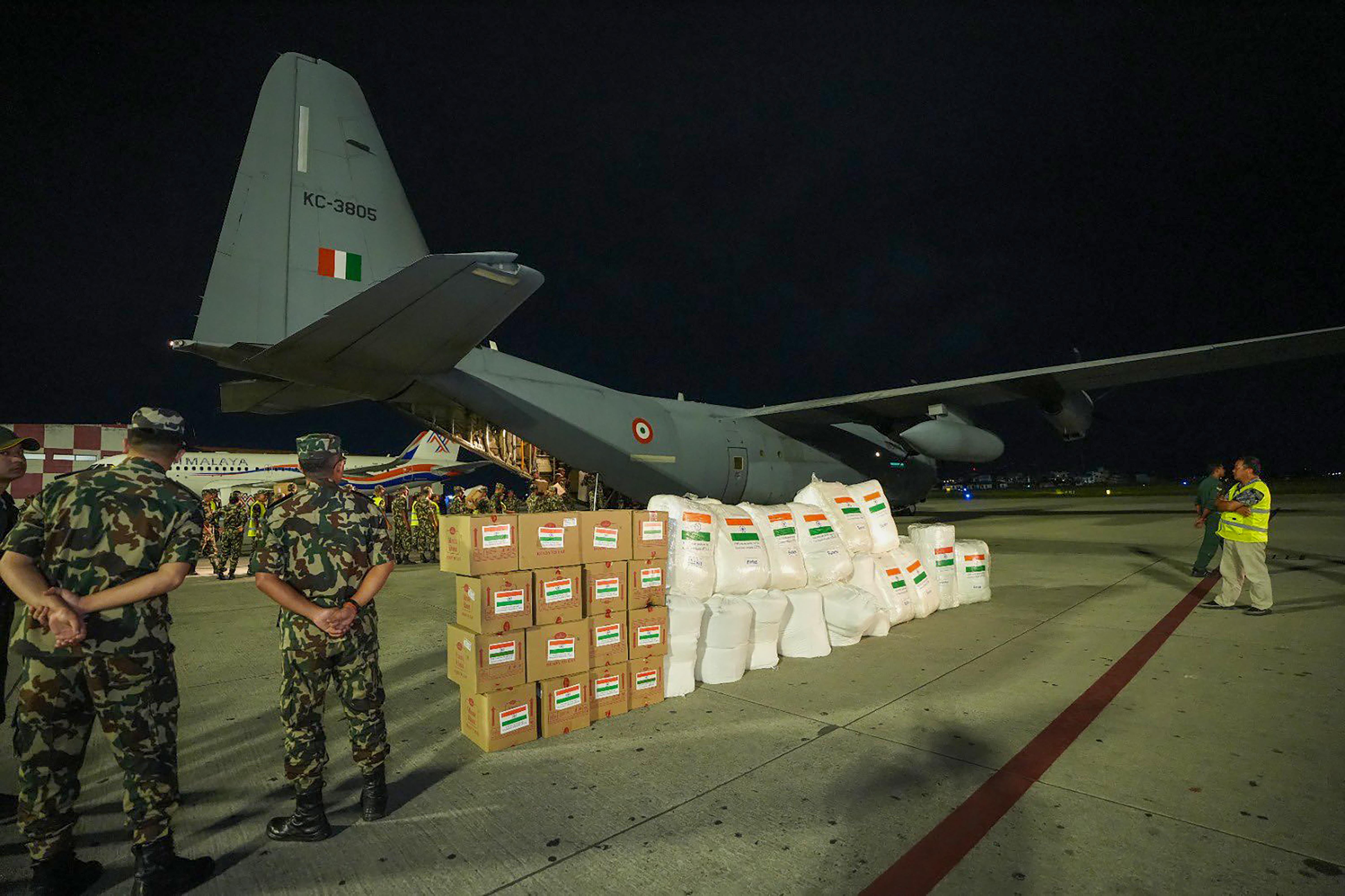 Kathmandu: Third Indian relief flight arrives