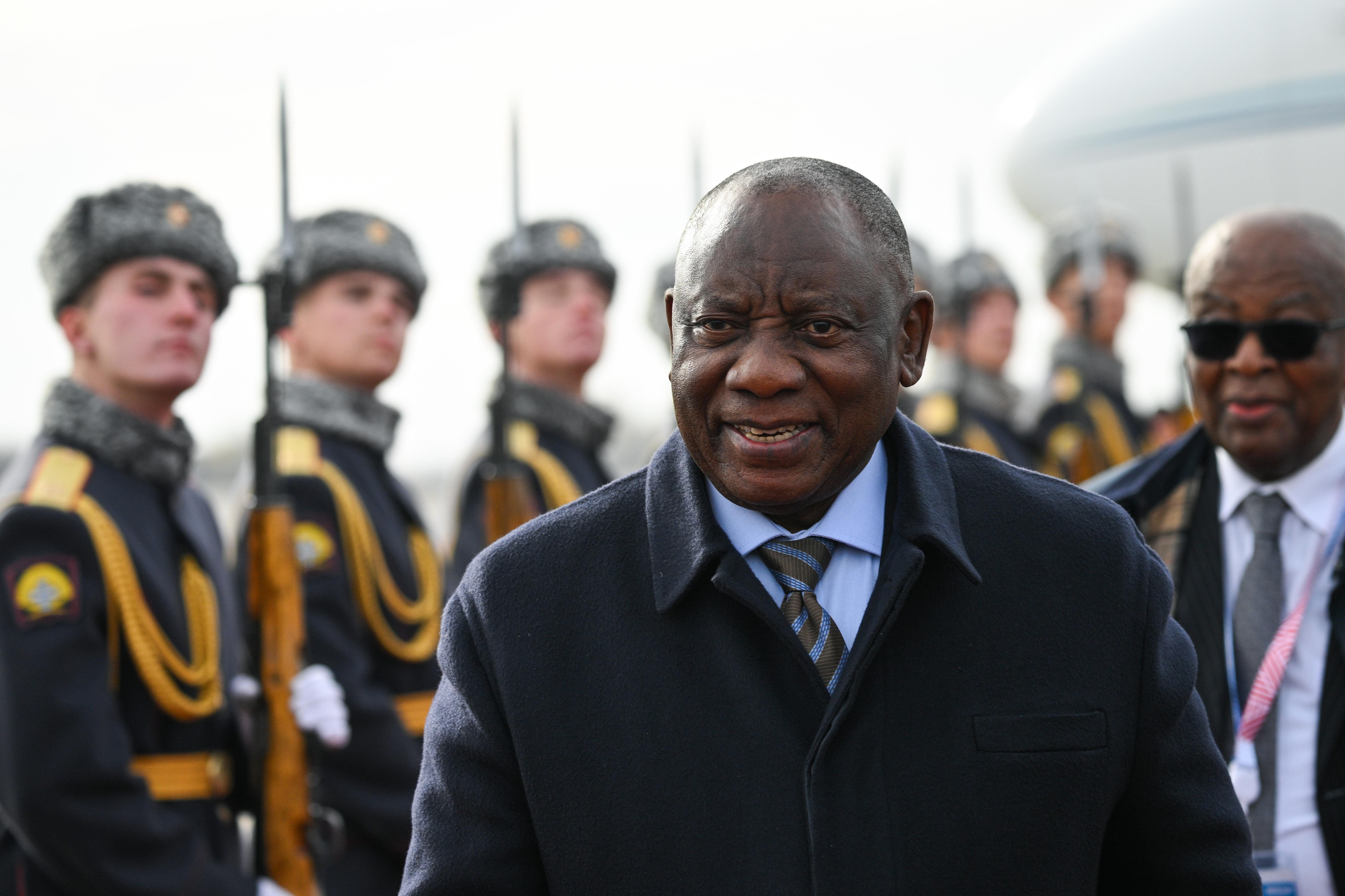 Kazan: President of SA Cyril Ramaphosa arrives to attend the 16th BRICS Summit